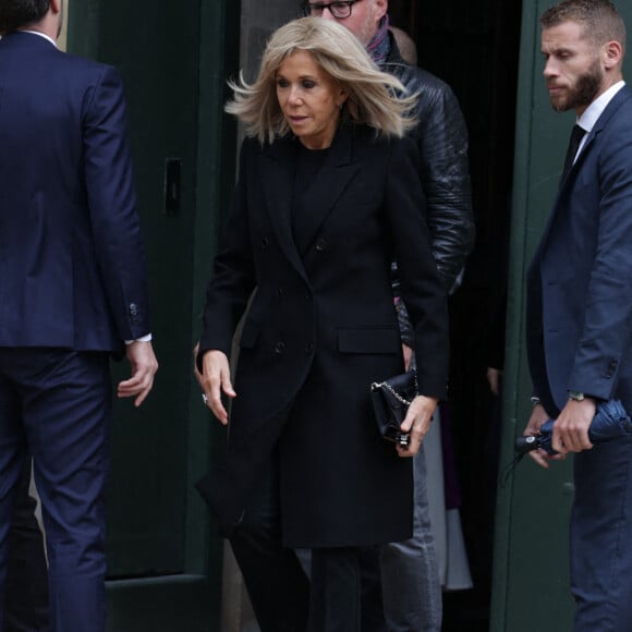 Brigitte Macron - Obsèques de Michel Blanc, à Saint-Eustache, le jeudi 10 octobre 2024