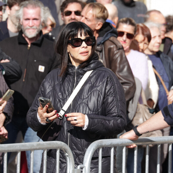 Mathilda May - Obsèques de Michel Blanc, à Saint-Eustache, le jeudi 10 octobre 2024