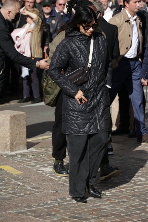 Mathilda May Obsèques de Michel Blanc, à Saint-Eustache, le jeudi 10 octobre 2024