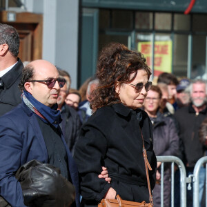 Isabelle Mergault - Obsèques de Michel Blanc en l'église Saint-Eustache à Paris, le 10 octobre 2024. © Moreau / Jacovides / Bestimage