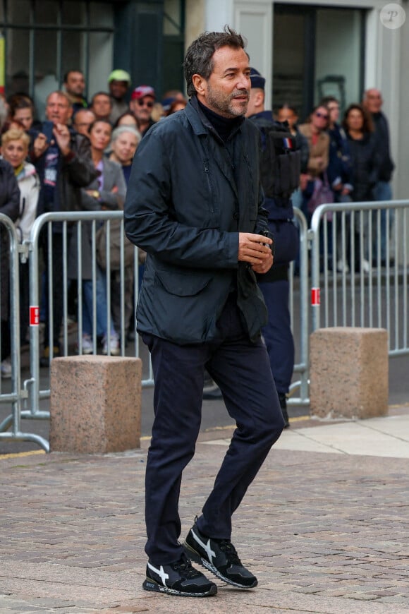 Bernard Montiel - Obsèques de Michel Blanc en l'église Saint-Eustache à Paris, le 10 octobre 2024. © Moreau / Jacovides / Bestimage