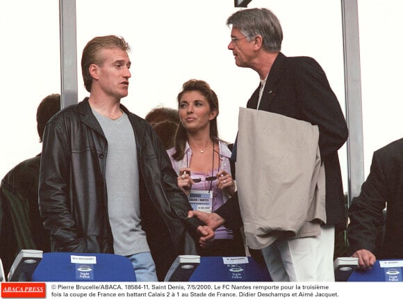 Saint Denis, 7/5/2000. Le FC Nantes remporte pour la troisième fois la coupe de France en battant Calais 2 ˆ 1 au Stade de France. Didier Deschamps et Aime Jacquet. © Jean-Michel Psaïla/ABACA.