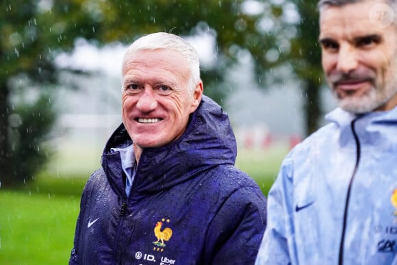 Originaire du Pays-Basque, le sélectionneur des Bleus...L'entraîneur de l'équipe de France Didier DESCHAMPS lors de la séance d'entraînement de l'équipe de France à l'INF Clairefontaine le 7 octobre 2024 à Clairefontaine en Yvelines, France. Photo par Icon Sport/ABACAPRESS.COM