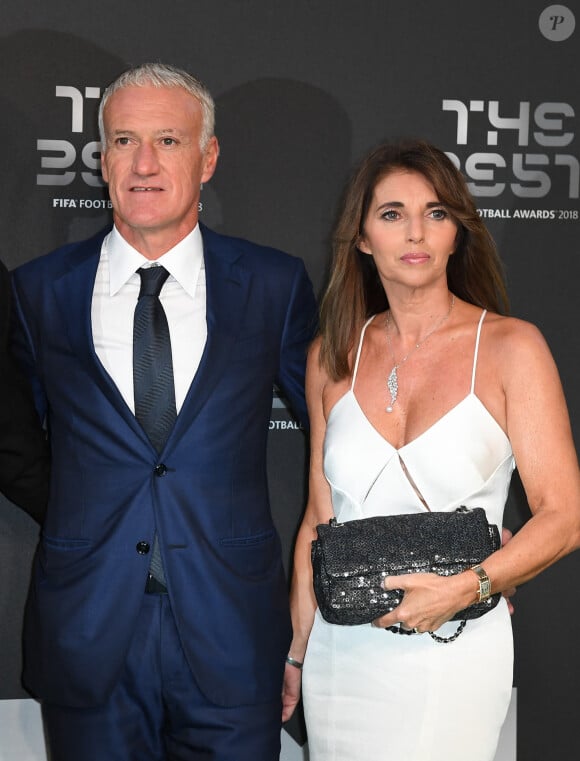 Didier Deschamps et son épouse Claude arrivent aux Best FIFA Football Awards 2018 au Royal Festival Hall, à Londres, au Royaume-Uni, le 24 septembre 2018. Photo par Christian Liewig/ABACAPRESS.COM