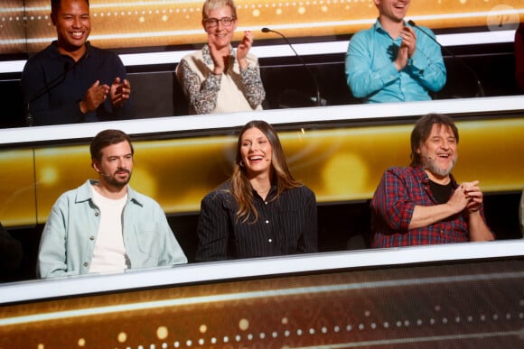 Les téléspectateurs ne vont pas s'ennuyer
Exclusif - Marc-Antoine Lebret, Camille Cerf, Guy Lecluyse - Enregistrement de l'émission "100% Logique", présentée par C.Féraud et diffusée le 12 octobre sur France 2 © Christophe Clovis / Bestimage 