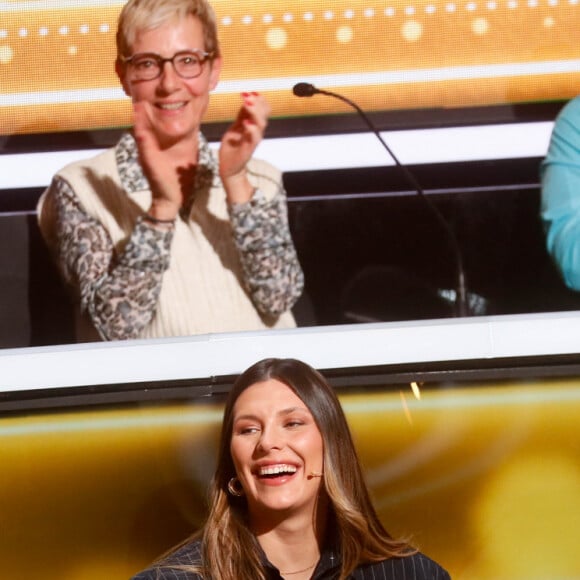 Les téléspectateurs ne vont pas s'ennuyer
Exclusif - Marc-Antoine Lebret, Camille Cerf, Guy Lecluyse - Enregistrement de l'émission "100% Logique", présentée par C.Féraud et diffusée le 12 octobre sur France 2 © Christophe Clovis / Bestimage 