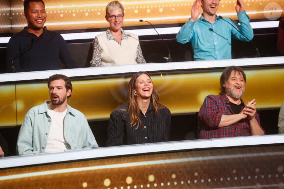 Exclusif - Marc-Antoine Lebret, Camille Cerf, Guy Lecluyse - Enregistrement de l'émission "100% Logique", présentée par C.Féraud et diffusée le 12 octobre sur France 2 © Christophe Clovis / Bestimage 