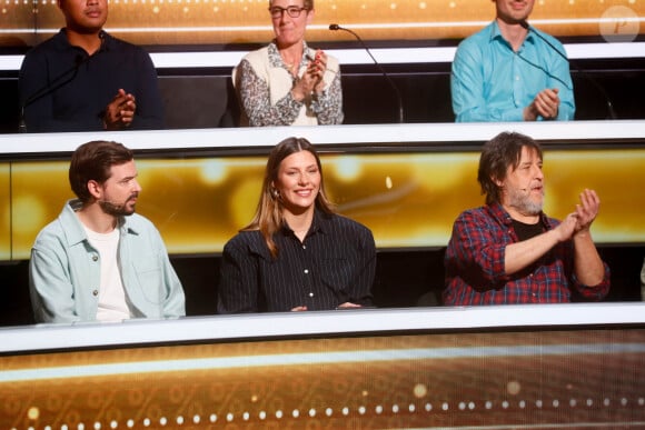 Exclusif - Marc-Antoine Lebret, Camille Cerf, Guy Lecluyse - Enregistrement de l'émission "100% Logique", présentée par C.Féraud et diffusée le 12 octobre sur France 2 © Christophe Clovis / Bestimage 