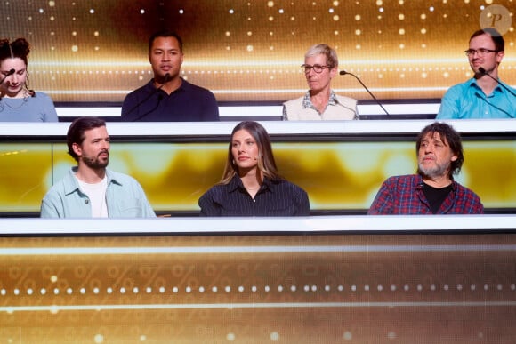 Exclusif - Marc-Antoine Lebret, Camille Cerf, Guy Lecluyse - Enregistrement de l'émission "100% Logique", présentée par C.Féraud et diffusée le 12 octobre sur France 2 © Christophe Clovis / Bestimage 