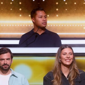 Exclusif - Marc-Antoine Lebret, Camille Cerf, Guy Lecluyse - Enregistrement de l'émission "100% Logique", présentée par C.Féraud et diffusée le 12 octobre sur France 2 © Christophe Clovis / Bestimage 