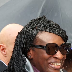 Ramatoulaye Diop, la compagne du défunt - Obsèques de Michel Blanc en l'église Saint-Eustache à Paris, le 10 octobre 2024. © Moreau / Jacovides / Bestimage  Funeral of Michel Blanc at the Saint-Eustache church in Paris, October 10, 2024. 