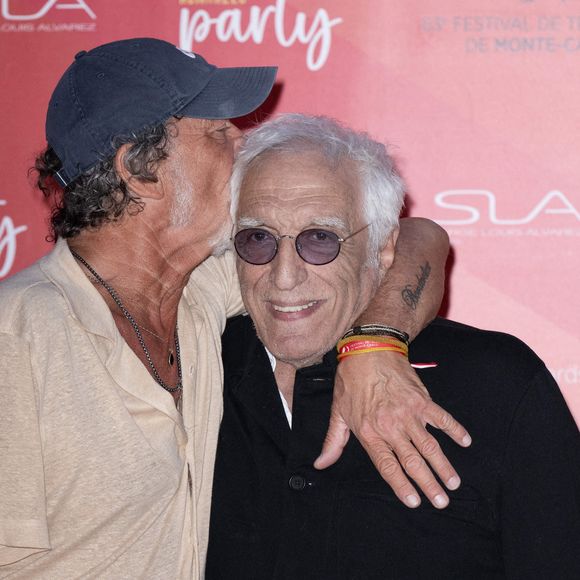 Olivier Marchal et Gérard Darmon assistent à la soirée des Nymphes lors du 63e Festival de télévision de Monte-Carlo, le 17 juin 2024 à Monte-Carlo, Monaco. Photo par David NIVIERE/ABACAPRESS.COM