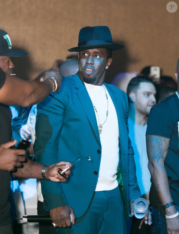 Sean 'Diddy' Combs AKA Puff Daddy en concert après le match de boxe qui opposait Floyd Mayweather et Conor McGregor à Las Vegas le 27 aout 2017. 