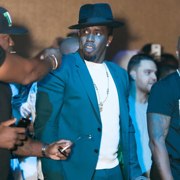 Sean 'Diddy' Combs AKA Puff Daddy en concert après le match de boxe qui opposait Floyd Mayweather et Conor McGregor à Las Vegas le 27 aout 2017. 