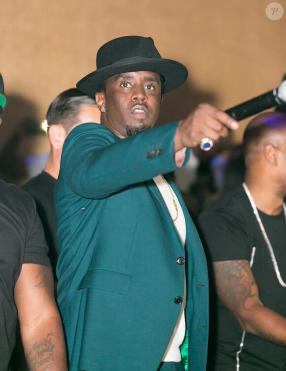 Sean 'Diddy' Combs AKA Puff Daddy en concert après le match de boxe qui opposait Floyd Mayweather et Conor McGregor à Las Vegas le 27 aout 2017. 