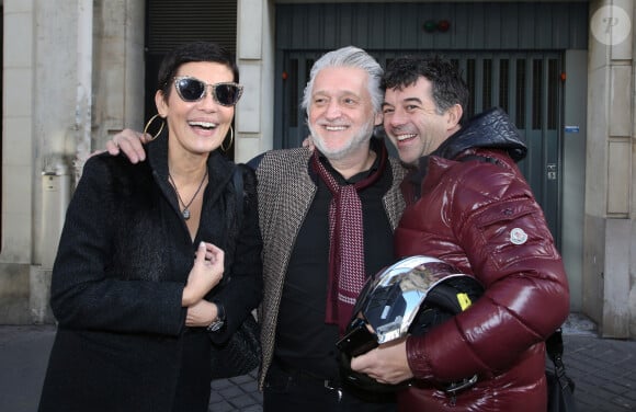 Exclusif - Cristina Córdula, Gilbert Rozon et Stéphane Plaza dans la rue à Paris le 3 février 2017. 