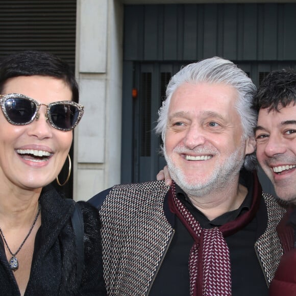 Exclusif - Cristina Córdula, Gilbert Rozon et Stéphane Plaza dans la rue à Paris le 3 février 2017. 