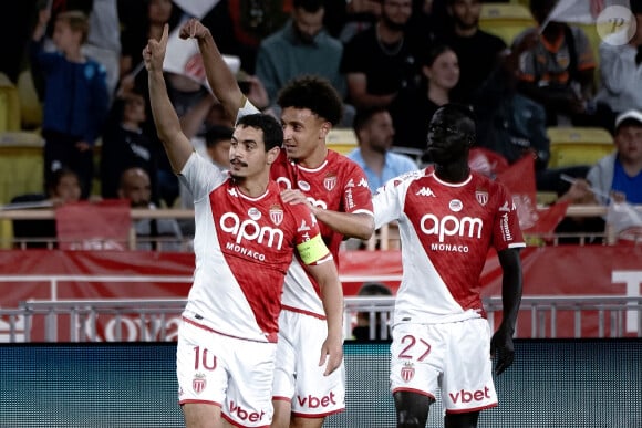 Joie - Wissam Ben Yedder of AS Monaco - Match de Ligue 1 Uber Eats "Monaco - Nantes (4-0)" au stade Louis II, le 19 mai 2024. 