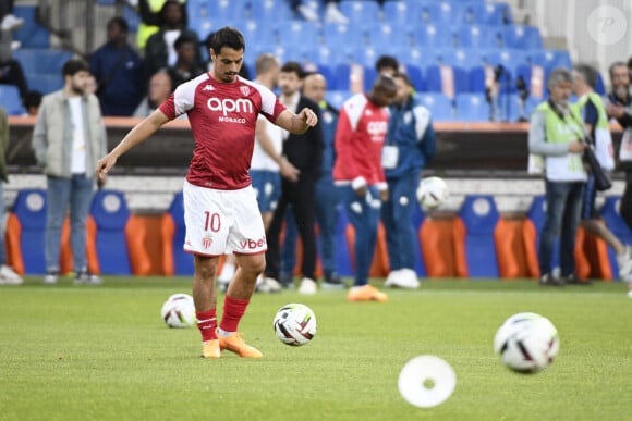 Wissam BEN YEDDER (ASM) a l’echauffement du match Montpellier Herault SC vs. AS Monaco pour la J33 de la Ligue 1 Uber Eats au Stade de la Mosson, le 12 mai 2024. 