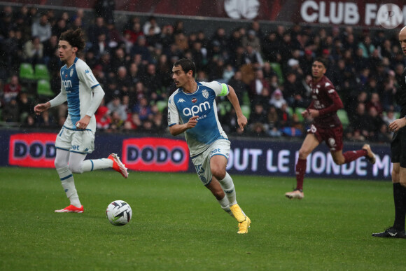 WISSAM BEN YEDDER 10 lors du mMatch de football Ligue 1 Uber Eats opposant le FC Metz à l'AS Monaco (2-5) au stade Saint-Symphorien au stade Groupama à Longeville-les-Metz, France, le 30 mars 2024. © Elyxandro Cegarra/Panoramic/Bestimage 