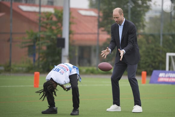 Le prince William, prince de Galles assiste à un événement de la NFL Foundation UK, un format de football américain inclusif et rapide à Kennington Park, Londres le 15 octobre 2024. © Kin Cheung/WPA-Pool via Julien Burton / Bestimage 