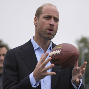 Le prince William, prince de Galles assiste à un événement de la NFL Foundation UK, un format de football américain inclusif et rapide à Kennington Park, Londres le 15 octobre 2024. © Kin Cheung/WPA-Pool via Julien Burton / Bestimage 