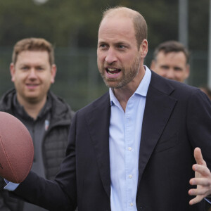 Le prince William, prince de Galles assiste à un événement de la NFL Foundation UK, un format de football américain inclusif et rapide à Kennington Park, Londres le 15 octobre 2024. © Kin Cheung/WPA-Pool via Julien Burton / Bestimage 