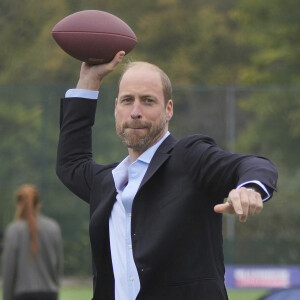 Le prince William, prince de Galles assiste à un événement de la NFL Foundation UK, un format de football américain inclusif et rapide à Kennington Park, Londres le 15 octobre 2024. © Kin Cheung/WPA-Pool via Julien Burton / Bestimage 