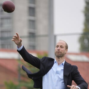 Le prince William, prince de Galles assiste à un événement de la NFL Foundation UK, un format de football américain inclusif et rapide à Kennington Park, Londres le 15 octobre 2024. © Kin Cheung/WPA-Pool via Julien Burton / Bestimage 