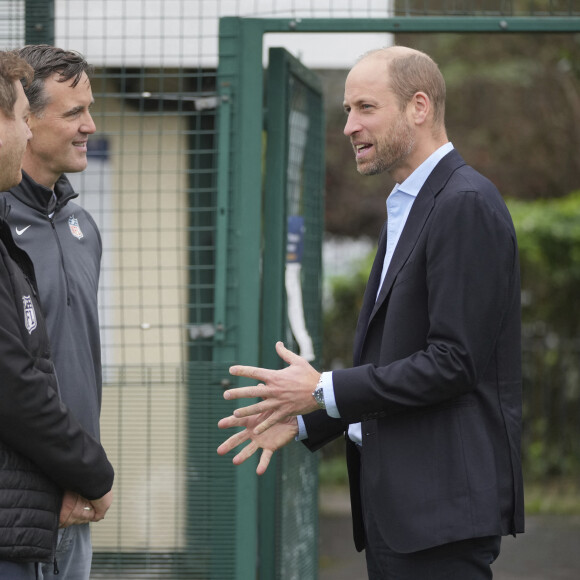 Le prince William, prince de Galles assiste à un événement de la NFL Foundation UK, un format de football américain inclusif et rapide à Kennington Park, Londres le 15 octobre 2024. © Kin Cheung/WPA-Pool via Julien Burton / Bestimage 