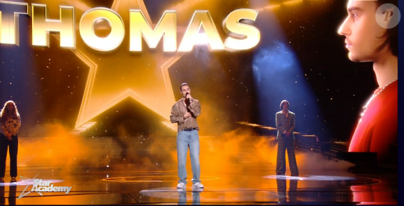 Thomas lors du prime de la "Star Academy 2024" du 19 octobre, sur TF1