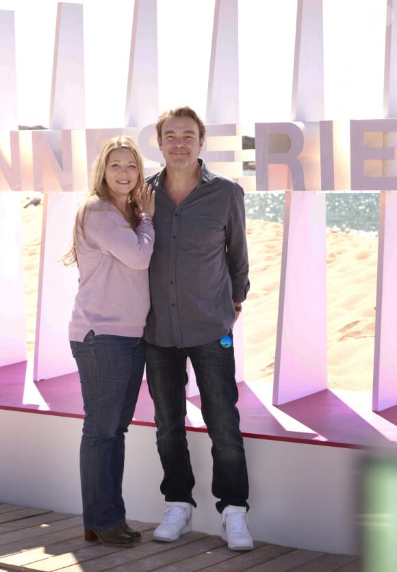 Hélène Rolles, Patrick Puydebat, Les mystères de l'Amour CANNESERIES 2023 Saison 6 à Cannes, samedi 15 avril 2023. 