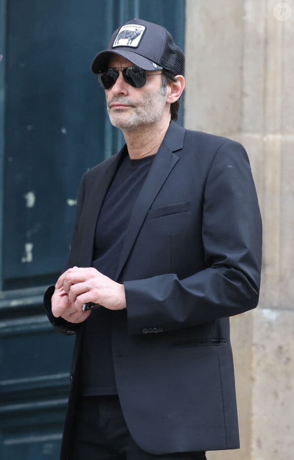 Anthony Delon - Arrivées aux obsèques de Jean-Yves Le Fur en l'église Saint-Roch à Paris, le 6 avril 2024. © Jacovides / Moreau / Bestimage