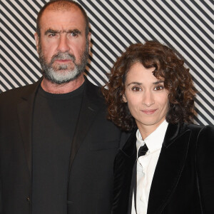 Eric Cantona avec sa femme Rachida Brakni - Dîner de gala annuel de la société des amis du Centre Pompidou "Black & White" au centre national d'art et de culture Georges-Pompidou à Paris, France, le 10 avril 2018. © Coadic Guirec/Bestimage