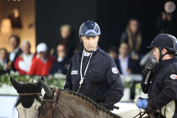 Nicolas Canteloup en selle lors du Longines Masters of Paris au Parc des Exposition, Paris Nord Villepinte, le 03 décembre 2016. Photo par Jerome Domine/ABACAPRESS.COM