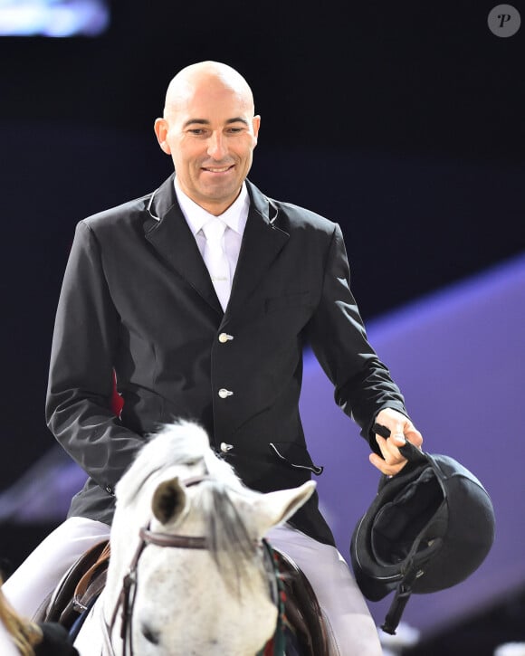 En plus de l'équitation, sport qu'il pratique tous les jours...Nicolas Canteloup lors de la première journée de l'édition 2014 du Gucci Paris Masters, qui fait partie du circuit Indoor Grand Slam Masters, à Villepinte, près de Paris, en France, le 4 décembre 2014. Photo par Laurent Zabulon/ABACAPRESS.COM