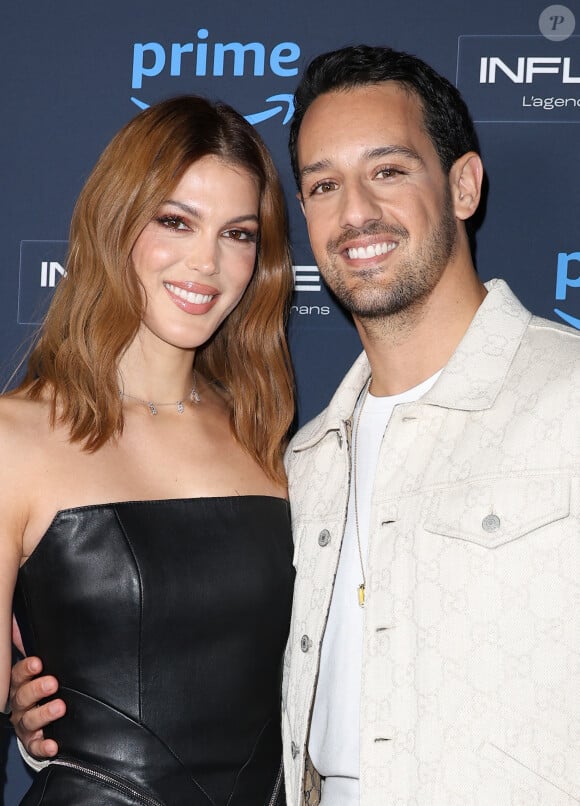 Iris Mittenaere (Miss France 2016 et Miss Univers 2016) et son fiancé Diego El Glaoui - Avant-première de la série Influence(s) sur Amazon Prime Video au cinéma le Silencio des Prés à Paris le 26 février 2024.