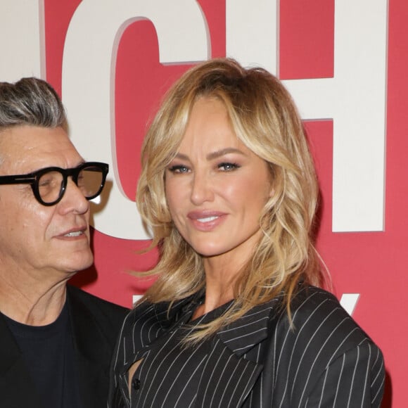 Marc Lavoine et Adriana Karembeu au photocall du "concerto pour la paix" de Omar Harfouch au Théâtre des Champs-Elysées à Paris le 18 septembre 2024.