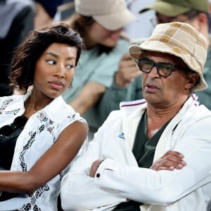 Yannick Noah a accueilli avec sa nouvelle compagne Malika son sixième enfant : Keelaani, née le 21 octobre
Yannick Noah et sa compagne Malika - Les célébrités en tribunes pendant l'épreuve de basketball de Demi-Finale opposant la France à l'Allemagne lors des Jeux Olympiques de Paris (JO) à l'Arena Bercy, à Paris, France