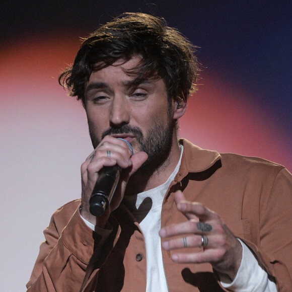 Exclusif - Jéremy Frérot - Enregistrement de la 2ème partie de l'émission "La Chanson secrète 11" à Paris, diffusée le 24 juin sur TF1. Le 15 janvier 2022 Après le succès des précédentes éditions, « LA CHANSON SECRETE », présentée par N.Aliagas et produite par DMLS TV, revient sur TF1. © Cyril Moreau / Bestimage 