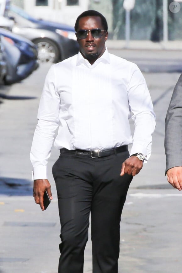 Sean Combs (Sean John, Puff Daddy, Puffy, P. Diddy, Brother Love) arrive à l'émission 'Jimmy Kimmel Live!' à Hollywood, le 1er août 2018 