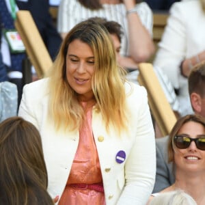 Catherine (Kate) Middleton, duchesse de Cambridge, et Marion Bartoli dans les tribunes lors de la finale dame du tournoi de Wimbledon au All England Lawn Tennis and Croquet Club à Londres, Royaume Uni, le 9 juillet 2022. © Chryslene Caillaud/Panoramic/bestimage