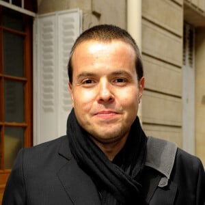 Nicolas Demorand lors de la conférence de presse de rentrée d'Europe 1 à Paris le 30 aout 2010