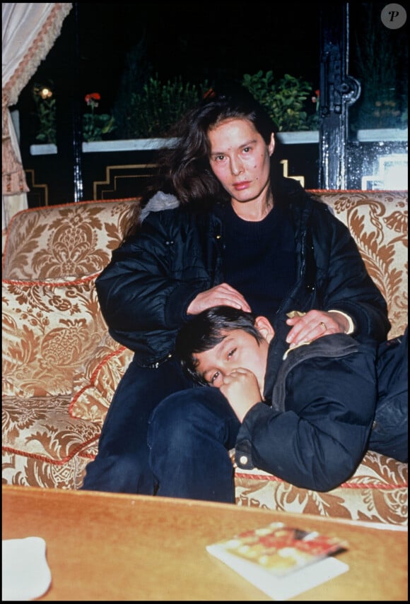 ARCHIVES - BAMBOU ET SON FILS LULU GAINSBOURG EN 1993