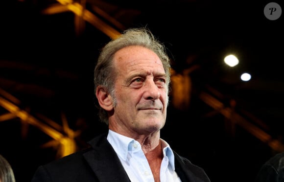 Vincent Lindon - Pour la séance de clôture de la 16ème édition du Festival Lumière de Lyon, un hommage tout particulier a été rendu à l'acteur Alain Delon en projetant "Plein Soleil" de René Clément. Pour l'occasion Vincent Lindon a prononcé un discours en présence de Anthony Delon, qui, sous le coup de l'émotion, a fondu en larmes pendant l'évocation de son père. © Dominique Jacovides/Bestimage 