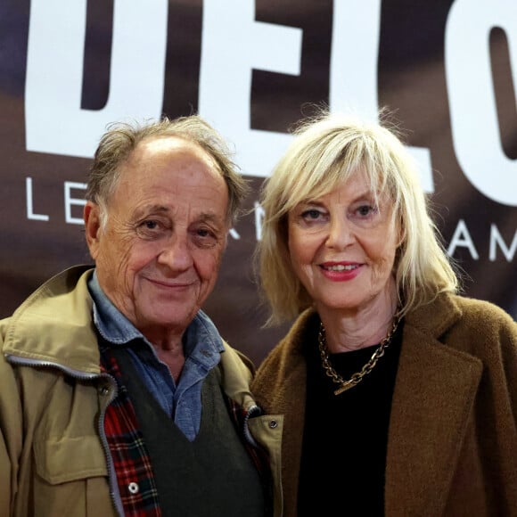 Exclusif - Chantal Ladesou et son mari Michel Ansault au photocall de la soirée Ciné-concert symphonique "Alain Delon, le dernier Samouraï" au Palais des congrès à Paris le 8 novembre 2024 le jour de son anniversaire. © Jacovides / Moreau / Bestimage 