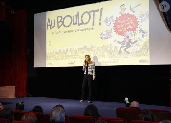 Dans ce film, l'avocate s'est glissée dans la peau de travailleurs et de travailleuses exerçant péniblement des métiers de première nécessité, souvent mal payés
Sarah Saldmann - Avant-Première du film "Au Boulot" au cinéma Club de l'Etoile à Paris le 4 novembre 2024. © Marc Ausset-Lacroix/Bestimage