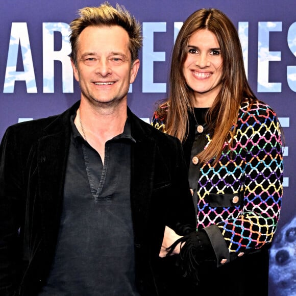 David Hallyday et sa femme Alexandra Pastor durant l'avant première mondiale au Grimaldi Forum à Monaco, le 9 février 2023, du film "Les gardiennes de la planète" réalisé par Jean-Albert Lièvre et raconté par J.Dujardin. © Bruno Bebert / Bestimage 