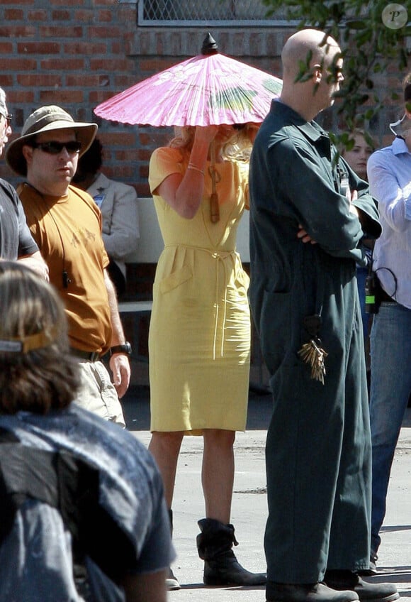 Cameron Diaz sur le tournage de Bad Teacher à Los Angeles le 29 mars 2010