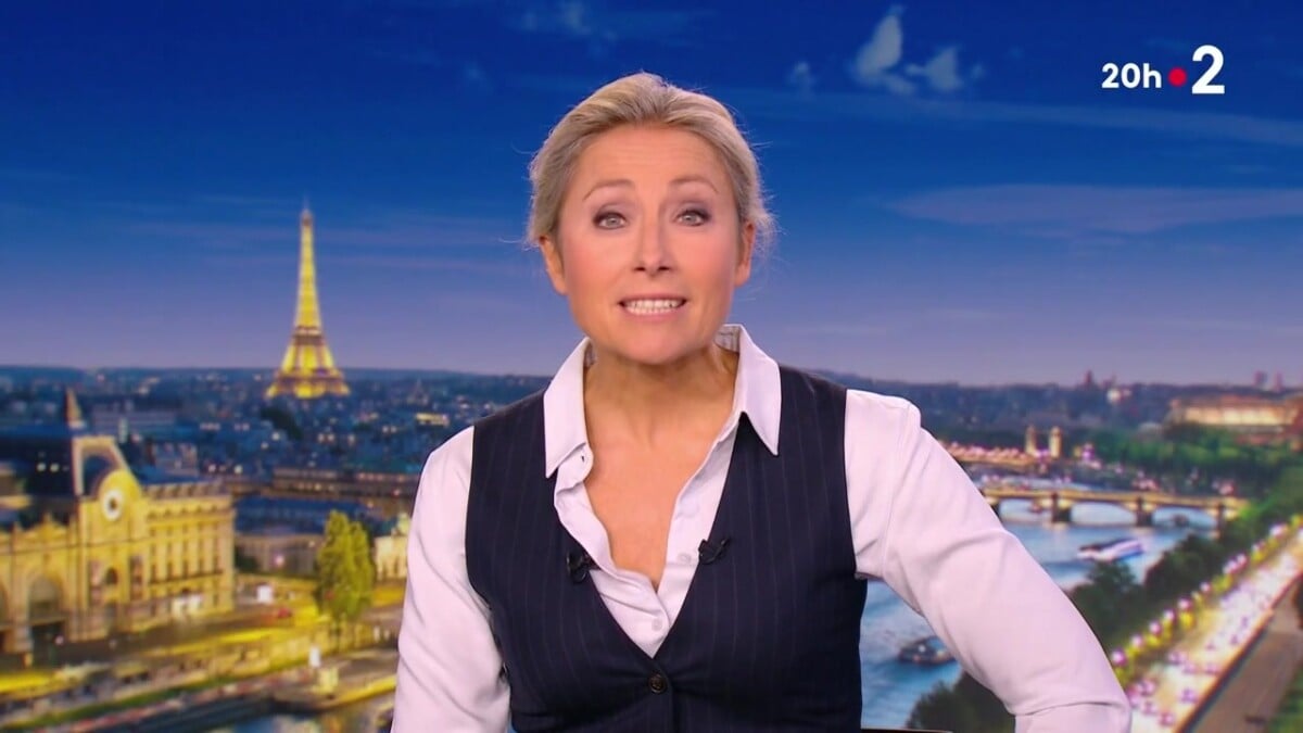 Anne-Sophie Lapix perd le contrôle, un fou rire incontrôlable perturbe la  fin de son JT sur France 2 - Purepeople